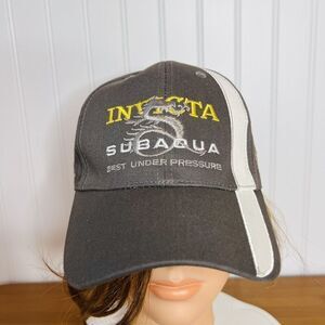 RARE Invicta Subaqua Watch Embroidered Dragon Grey Adjustable Back Cap Hat NWOT